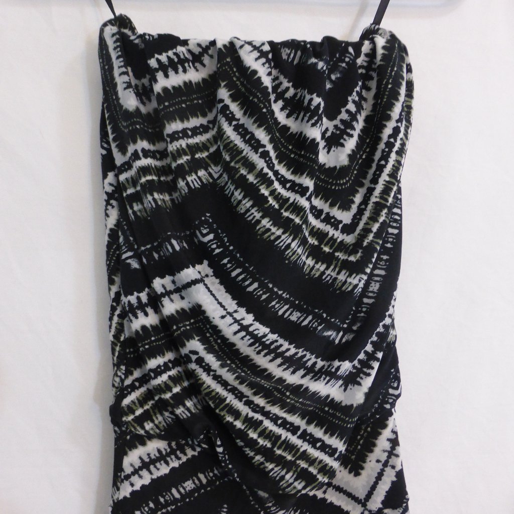 Seductions By Sirens Long Dress, Xs, Black & White